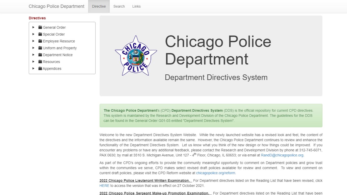 LOCKUP FACILITY WEEKLY INSPECTION REPORT INSTRUCTIONS CHICAGO POLICE ...