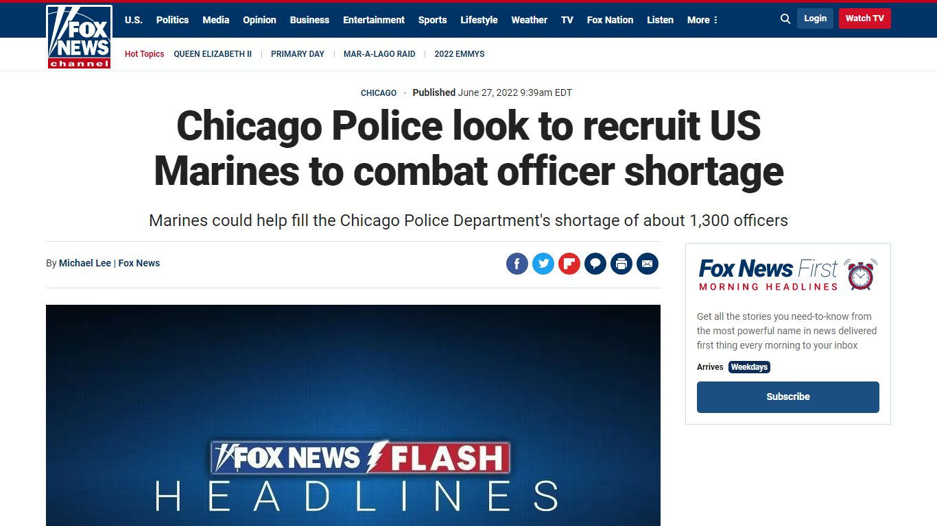 Chicago Police look to recruit US Marines to combat officer shortage ...